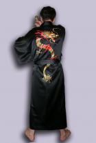 Кимоно "Dragon" из искусственного шелка с вышивкой на подкладке. Своевременный подарок в 2012 году! [Увеличить] 